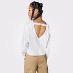 Converse Knit Open Back Crew Kadın Beyaz Sweatshirt