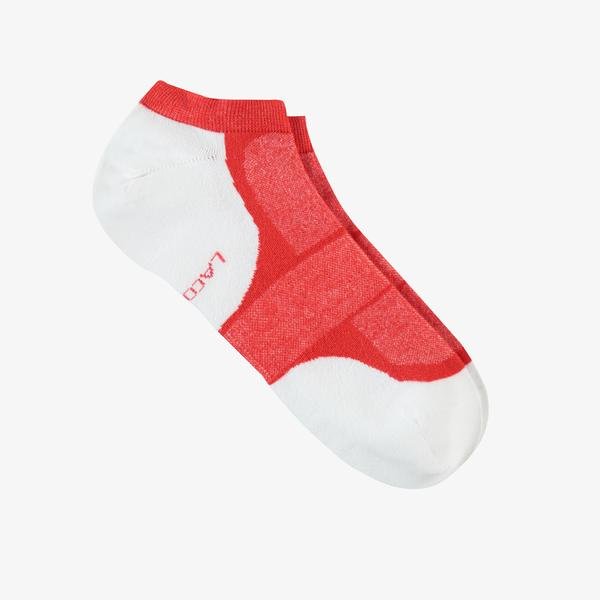 Lacoste Unisex Renk Bloklu Kırmızı Çorap