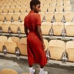 Lacoste Rolland Garros Kadın Loose Fit Kısa Kollu Polo Yaka Bordo Elbise