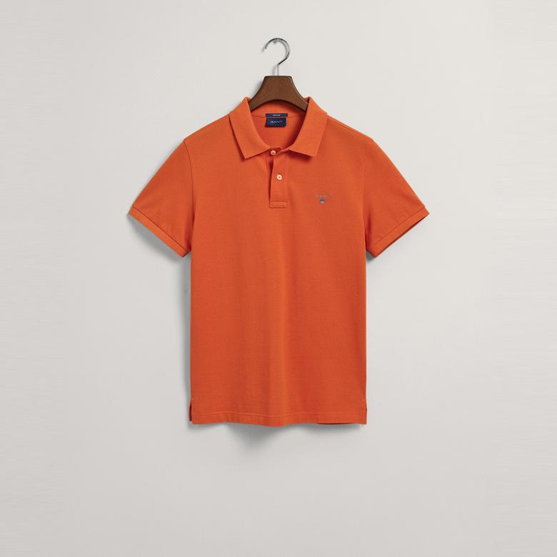 GANT Erkek Turuncu Regular Fit Polo