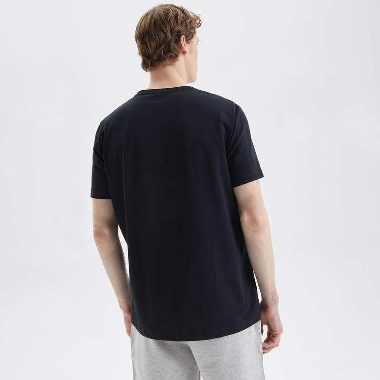 Nautica Erkek Siyah Standart Fit Çizgili T-Shirt