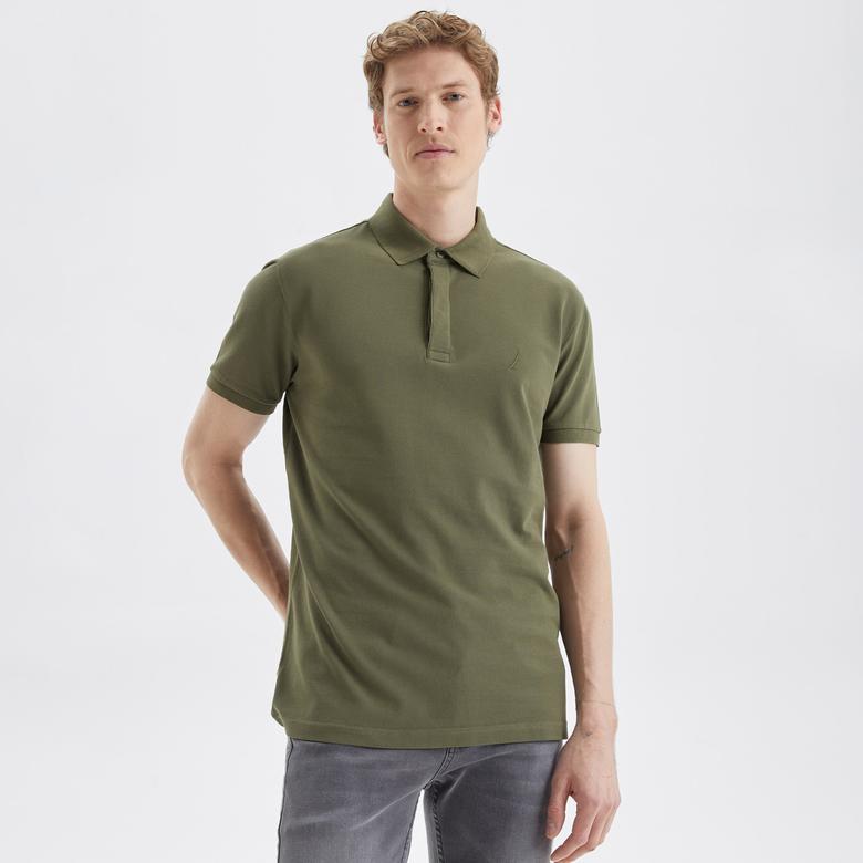 Nautica Erkek Yeşil Slim Fit Kısa Kollu Polo