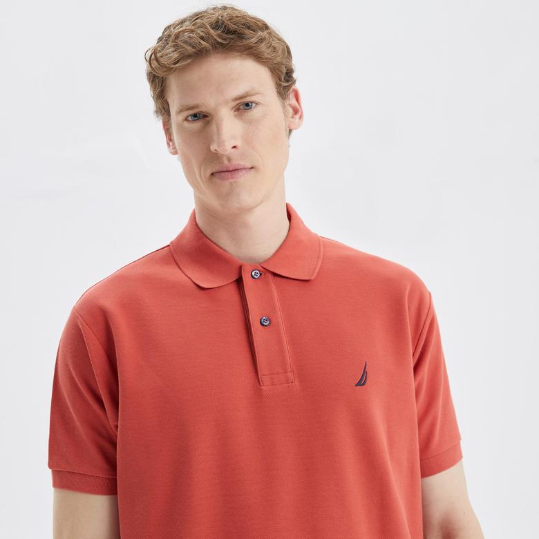 NAUTICA ERKEK KIRMIZI CLASSIC FIT KISA KOLLU POLO