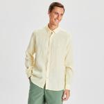 NAUTICA ERKEK SARI CLASSIC FIT UZUN KOLLU KETEN GÖMLEK