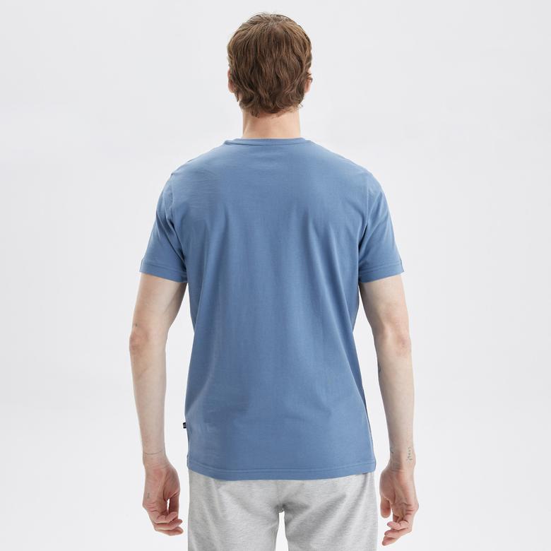 Nautica Erkek Mavi Standart Fit T-Shirt