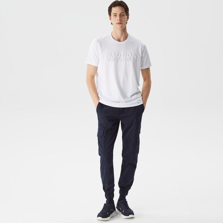 Nautica Erkek Beyaz Standart Fit T-Shirt