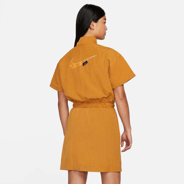Nike Sportswear Swoosh Kadın Turuncu Elbise