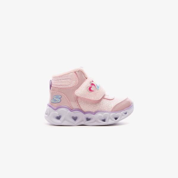 Skechers Heart Lights-Brilliant Rainbo Bebek Pembe Bot