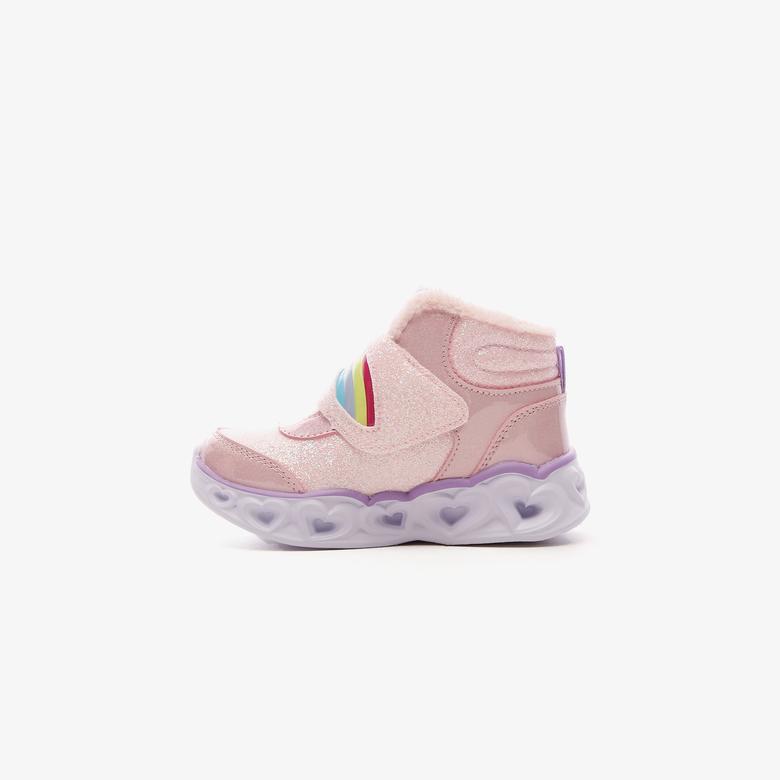 Skechers Heart Lights-Brilliant Rainbo Bebek Pembe Bot