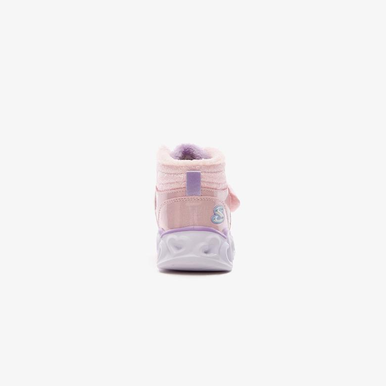 Skechers Heart Lights-Brilliant Rainbo Bebek Pembe Bot