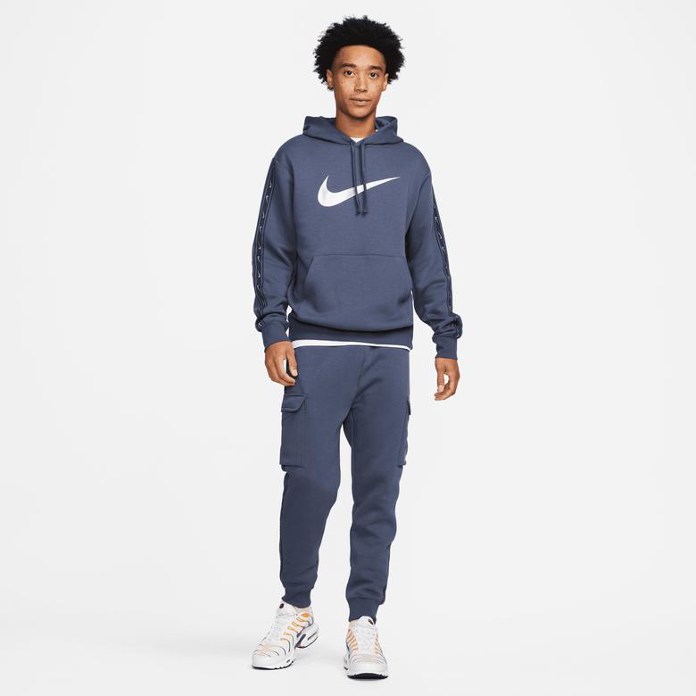 Nike Sportswear Repeat Fleece Pullover Erkek Lacivert Hoodie