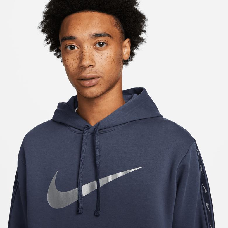 Nike Sportswear Repeat Fleece Pullover Erkek Lacivert Hoodie