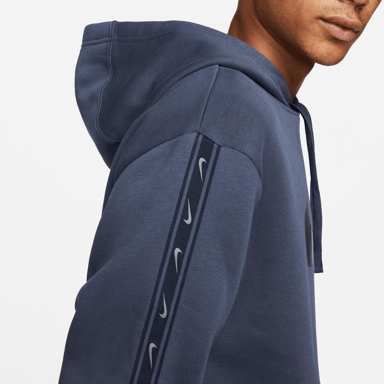 Nike Sportswear Repeat Fleece Pullover Erkek Lacivert Hoodie
