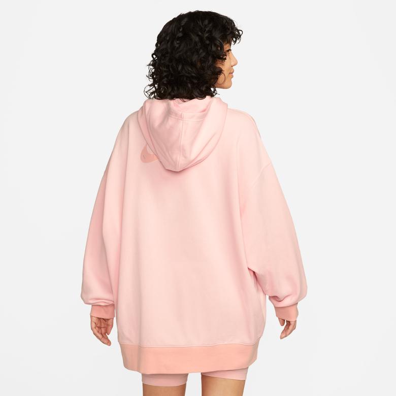Nike Swoosh Kadın Pembe Hoodie