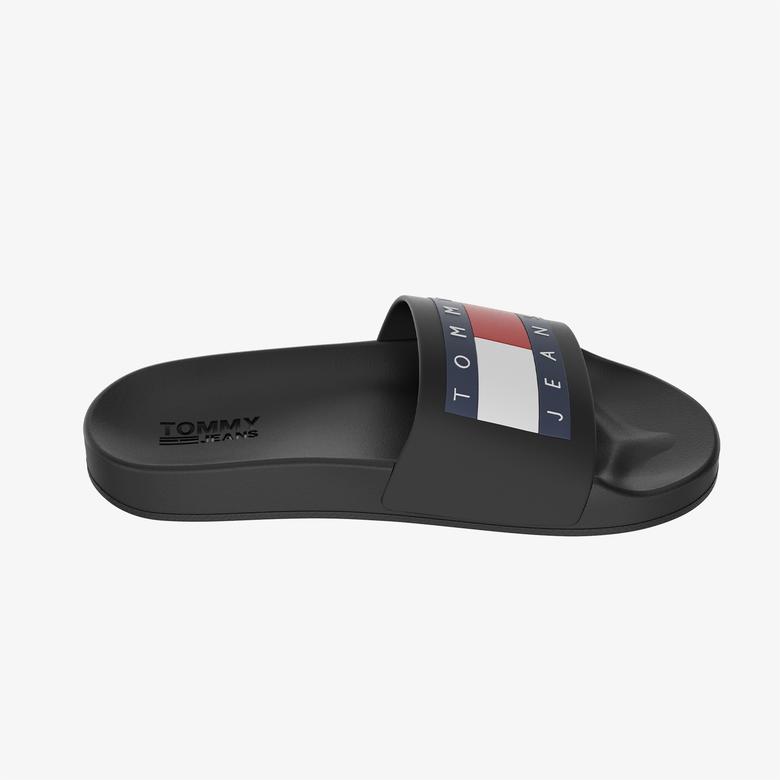 Tommy Hilfiger Flag Pool Side Kadın Siyah Terlik