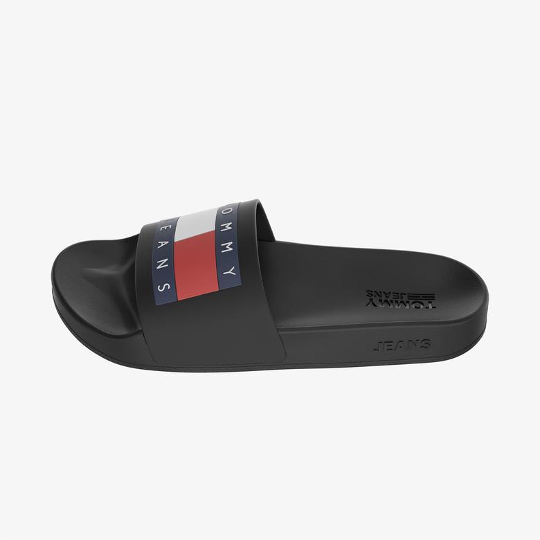 Tommy Hilfiger Flag Pool Side Kadın Siyah Terlik