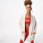 Nike Yoga Therma-FIT Luxe Cozy Fleece Top Kadın Beyaz Hırka