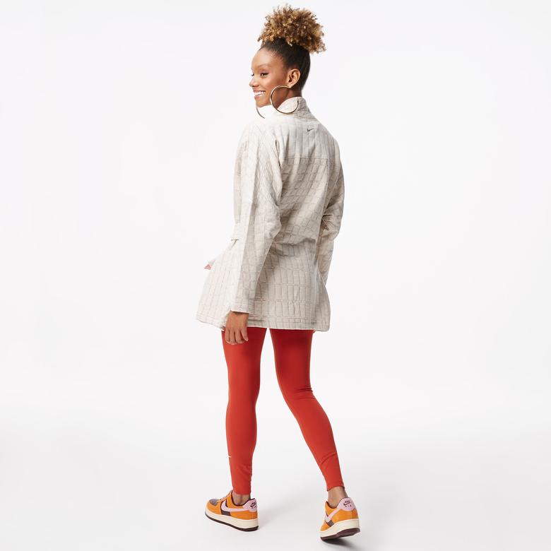 Nike Yoga Therma-FIT Luxe Cozy Fleece Top Kadın Beyaz Hırka