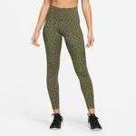 Nike One Dri-FIT High Rise Leopard Kadın Yeşil Tayt