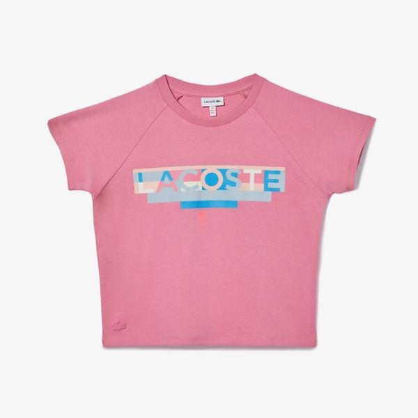 Lacoste Çocuk Baskılı Pembe T-Shirt