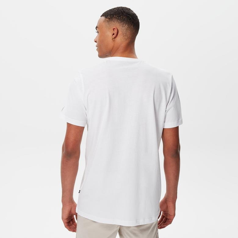 Nautica Classic Fit Erkek Beyaz T-Shirt