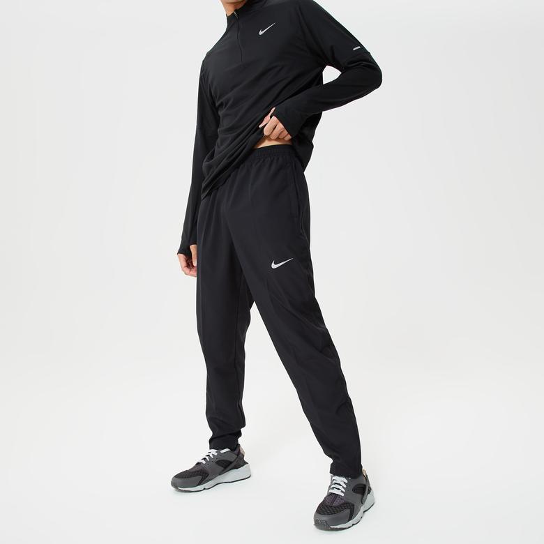 Nike Dri-FIT Run Stripe Wvn Erkek Siyah Eşofman Altı