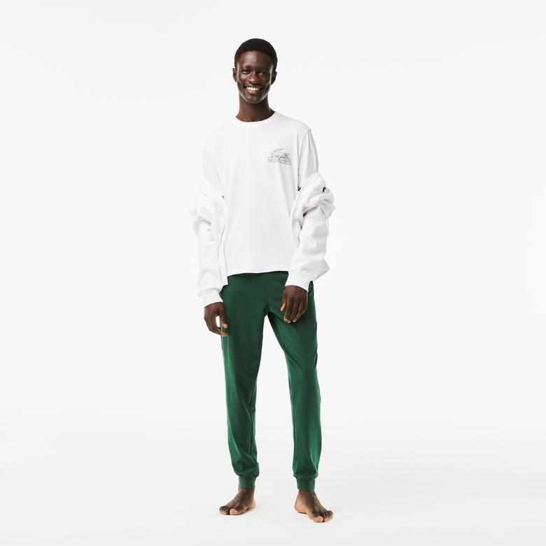 Lacoste Heritage Erkek Baskılı Yeşil Pijama Takımı