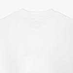 Lacoste x Netflix Erkek Regular Fit Bisiklet Yaka Baskılı Beyaz Sweatshirt