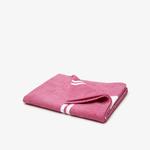 Lacoste Club Baskılı Pembe Havlu