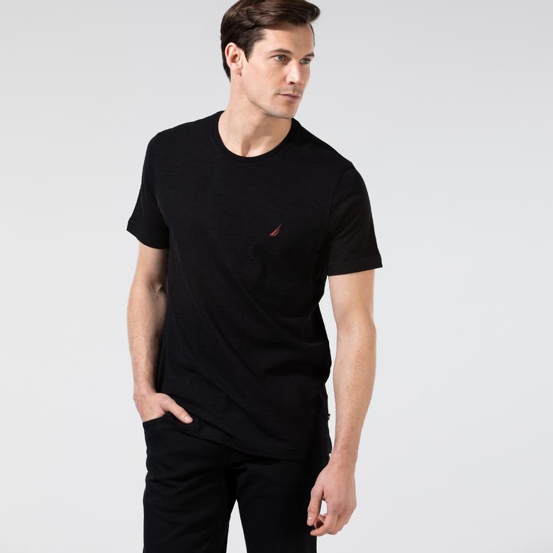 Nautica Erkek Siyah Standart Fit T-Shirt