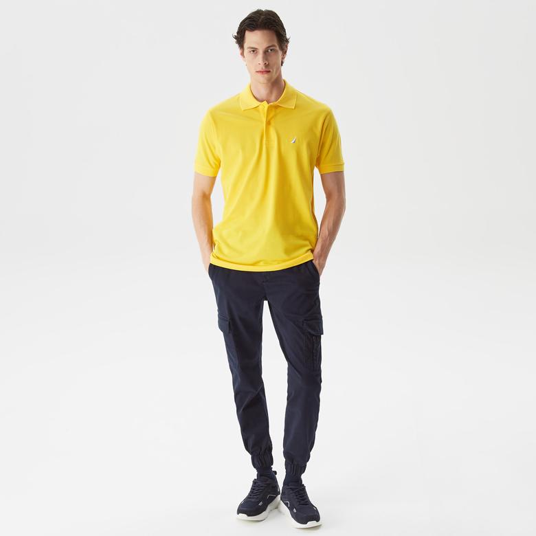 Nautica Erkek Sarı Classic Fit Kısa Kollu Polo