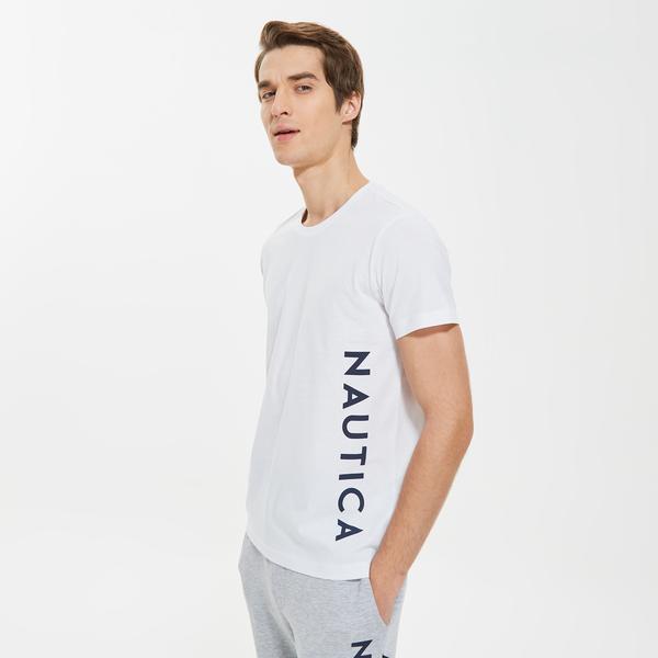 NAUTICA ERKEK BEYAZ STANDART FIT KISA KOLLU T-SHIRT