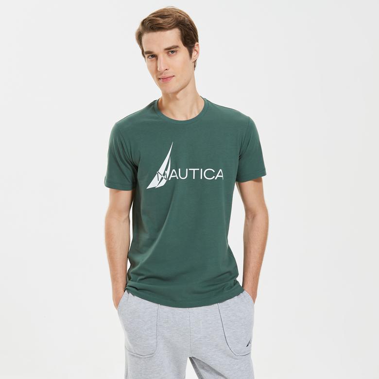 Nautica Erkek Yeşil Standart Fit T-Shirt