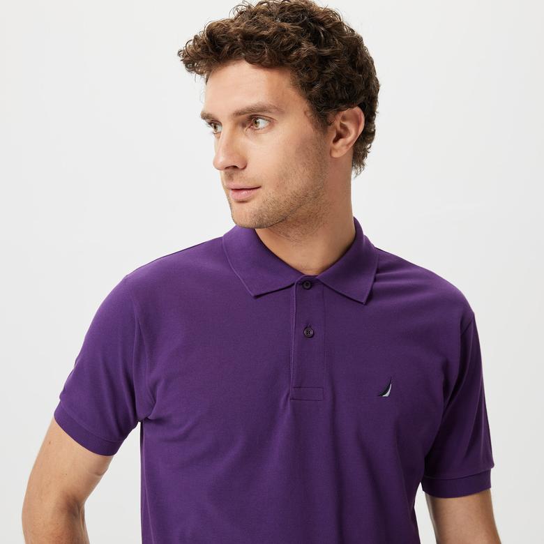 Nautica Erkek Mor Classic Fit Kısa Kollu Polo