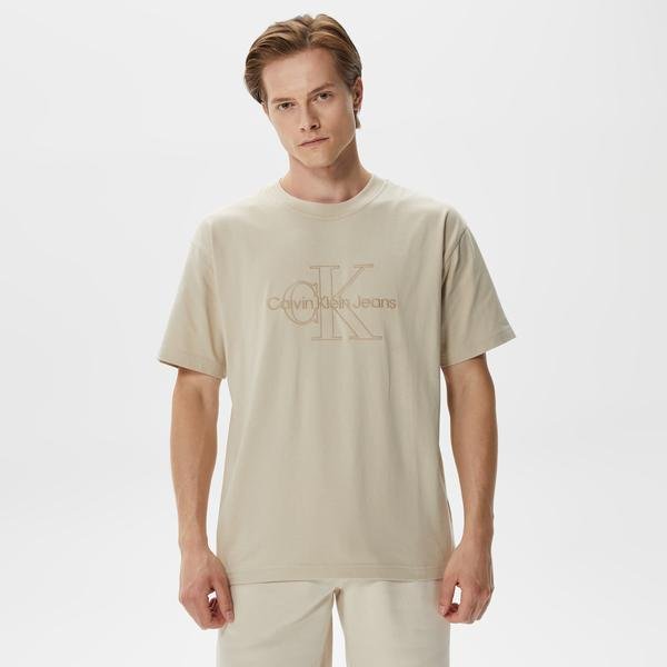 Calvin Klein Erkek Bej T-Shirt
