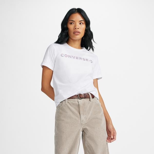Converse Wordmark  Kadın Beyaz T-Shirt