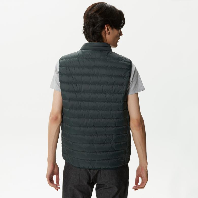 Lacoste Erkek Dik Yaka Kapitone Yeşil Yelek