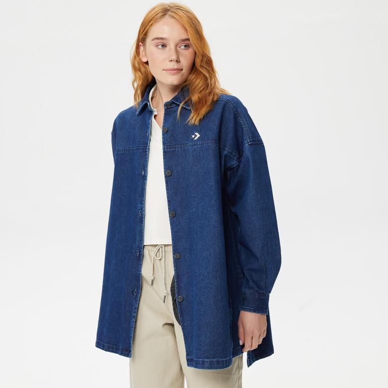 Converse Utility Woven  Kadın Lacivert T-Shirt