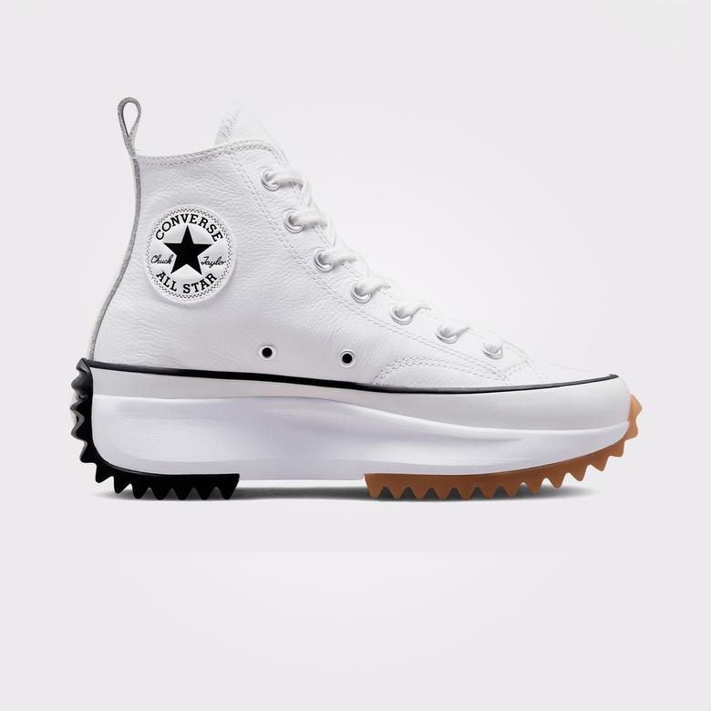 Converse Run Star Hike Platform Foundational Leather Unisex Beyaz Sneaker