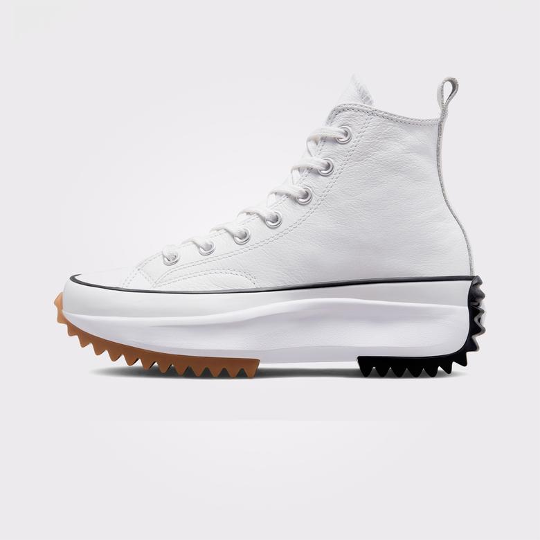 Converse Run Star Hike Platform Foundational Leather Unisex Beyaz Sneaker