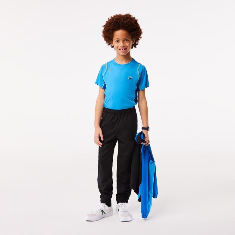 Lacoste Erkek Çocuk Renk Bloklu Mavi T-Shirt