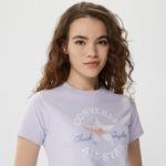 Converse Chuck Patch infill  Kadın Mor T-Shirt