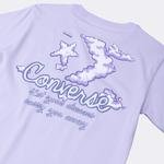 Converse Seasonal Graphic Word Art  Kadın Mor T-Shirt