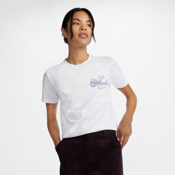 Converse Seasonal Graphic Word Art  Kadın Beyaz T-Shirt