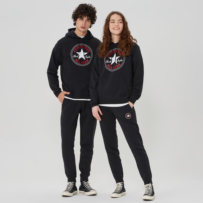 Converse Standard Fit Center Front Large Chuck Patch Core Po  Unisex Siyah Hoodie