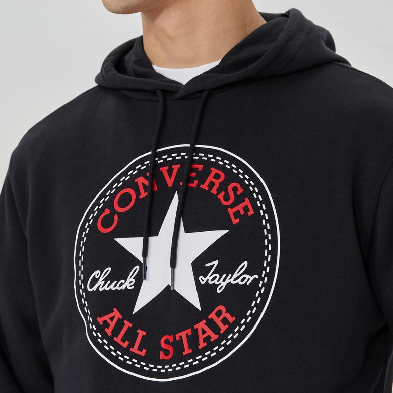 Converse Standard Fit Center Front Large Chuck Patch Core Po  Unisex Siyah Hoodie