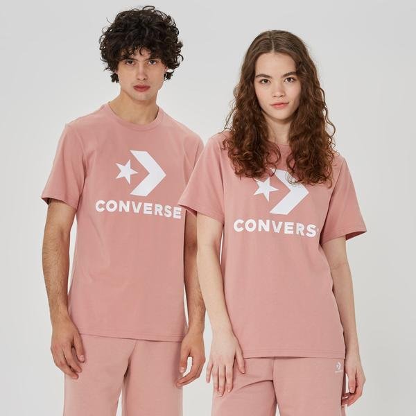 Converse Standard Fit Center Front Large Logo Star Chev  Ss  Unisex Pembe T-Shirt