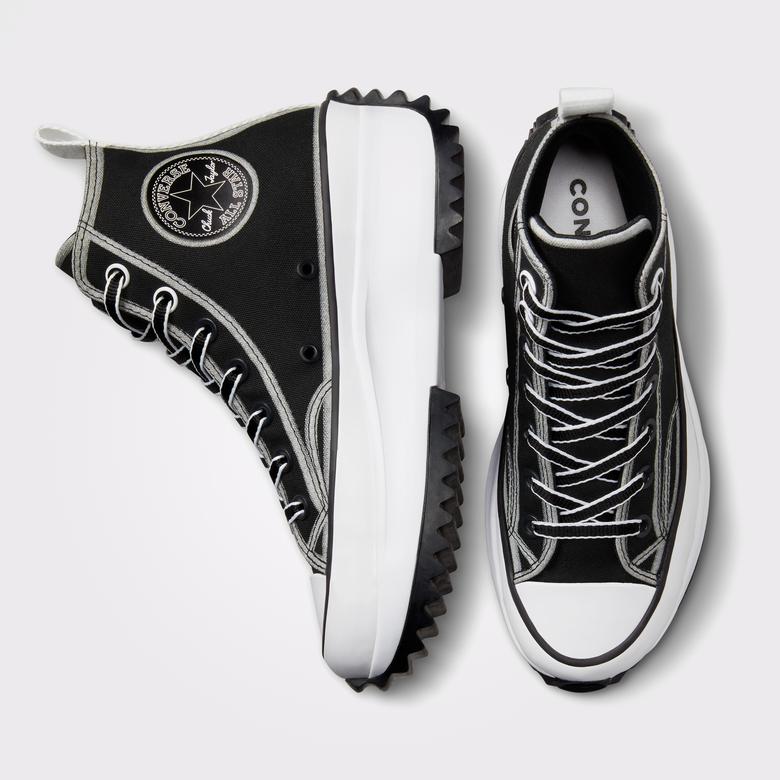Converse Run Star Hike Platform Outline Sketch Unisex Siyah Sneaker