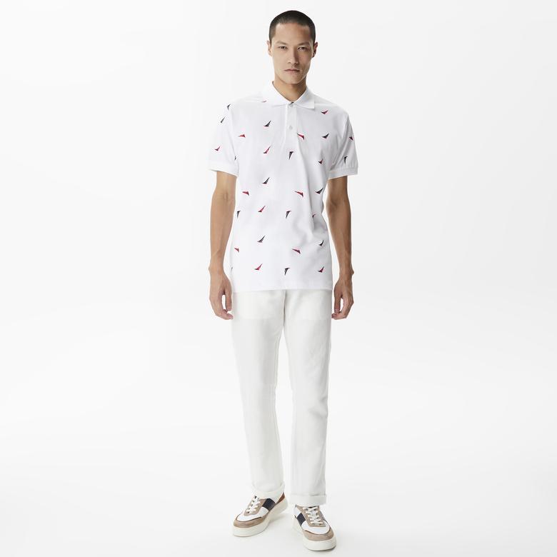Nautica Erkek Beyaz Classic Fit Kısa Kollu Polo