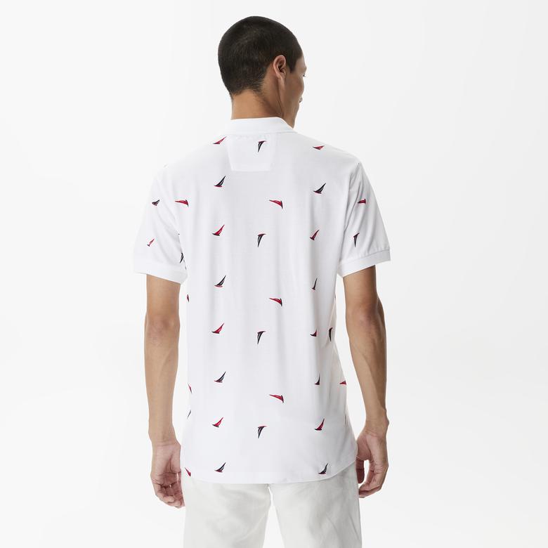 Nautica Erkek Beyaz Classic Fit Kısa Kollu Polo